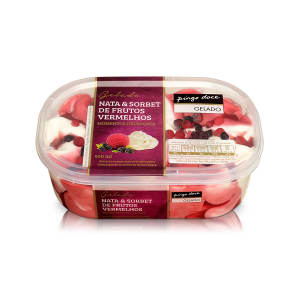 Imagem do produto Gelado de Nata e Sorbet de Frutos Vermelhos Pingo Doce