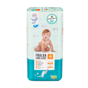 Fraldas Care & Dry Tamanho 4 (9-15 Kg) Pingo Doce - 50 un product image