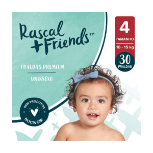 Fraldas Tamanho 4 (10-15 Kg) Rascal & Friends - 30 un product image