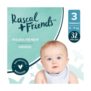 Fraldas Tamanho 3 (6-11 Kg) Rascal & Friends - 32 un product image