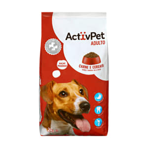 Imagem do produto Ração Seca para Cão Adulto Raças Pequenas Sabor Carne e Cereais ActivPet