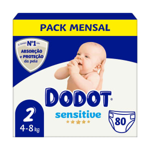 Fraldas Sensitive Tamanho 2 (4-8kg) Dodot - 80 un product image
