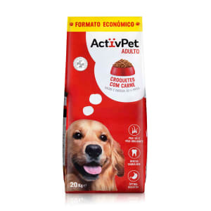 Imagem do produto Ração Seca para Cão Adulto Sabor Croquetes com Carne ActivPet - Formato Poupança